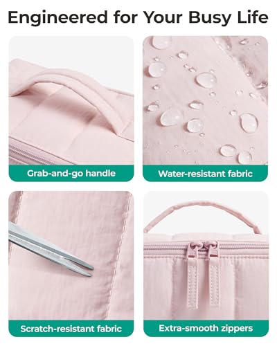 BAGSMART Travel Makeup Bag, Water-Resistant Cosmetic Organizer