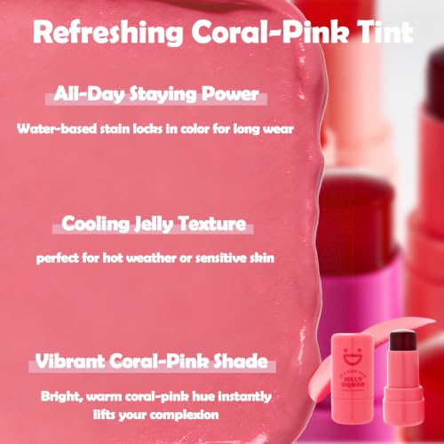 OZ LAB Jelly Tint Lip & Cheek Stain - Cooling Blush Stick