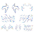 8 Pcs Holographic Temporary Tattoo Stickers for Cosplay