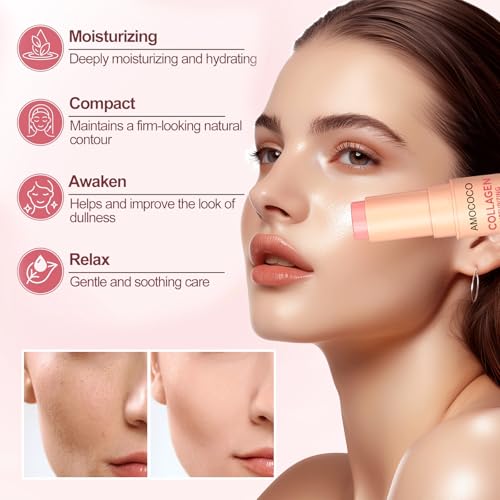 Collagen Hydrating Balm Stick 3-Pack – Lip, Eye & Face Moisturizer
