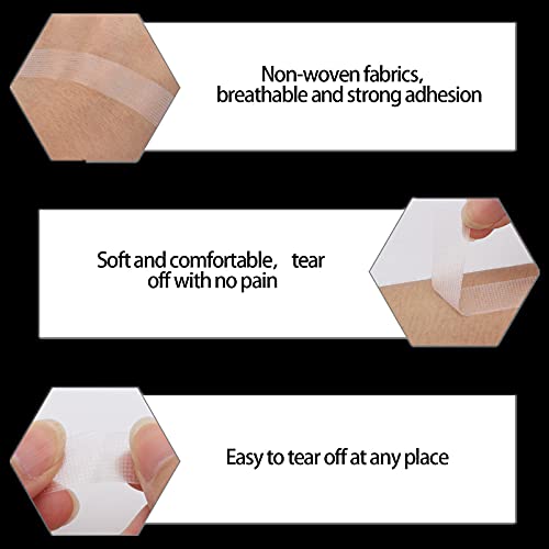 BTYMS 20 Rolls PE Micropore Medical Tape for Individual Eyelash Extension, White, 0.5 inch x 10 Yards
