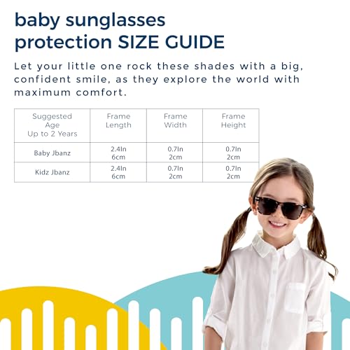 BANZ Baby Jbanz Infant Sunglasses, 0-24 Months - Baby Sunglasses with 100% UV Eye Protection With Glare Reduction