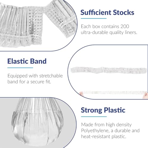 Disposable Pedicure Liners - 400 Count, Fits Most Foot Spas, Leak-Resistant