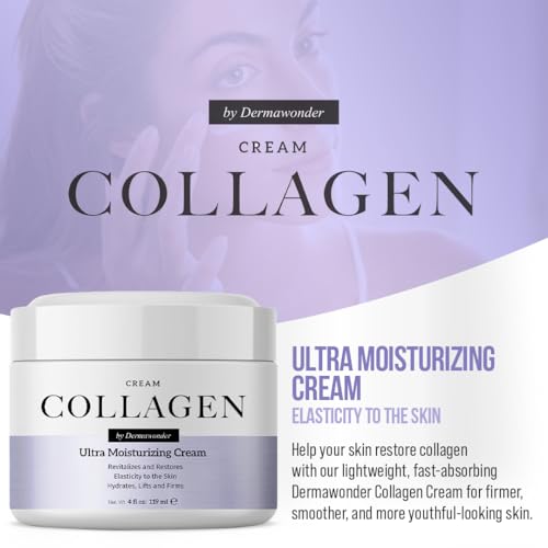 Collagen Face Moisturizer, Ultra Moisturizing Cream for Face, Body & Hands, 24 hours Moisturization, Avoids Wrinkles & Improves the Firmness and Elasticity of the Skin - 120 ml - Pack of 1