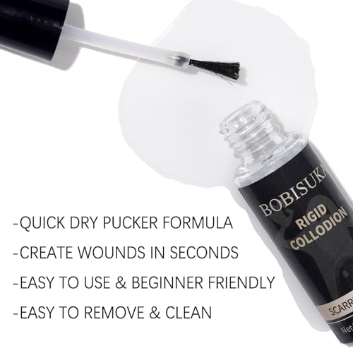 BOBISUKA SFX Scar Makeup Kit with Rigid Collodion & Remover