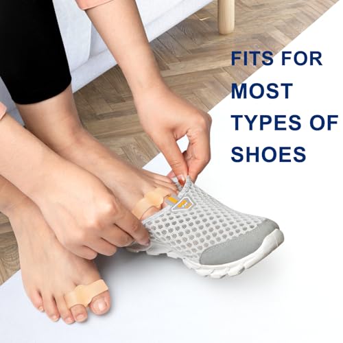 Promifun Beige Gel Toe Corrector 10-Pack for Bunion & Overlapping Toe Relief