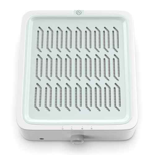 ZIZZON Nail Dust Collector with Reusable Filter for Nail Tech, 120W Power Vacuum Fan Dust Collector Extractor, Electric Dust Suction Machine for Acrylic Gel Nail Polishing Nail Salon