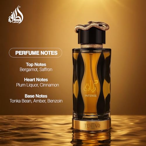 Lattafa Teriaq Intense Unisex Eau de Parfum Spray 3.4oz - Long Lasting Oriental Scent