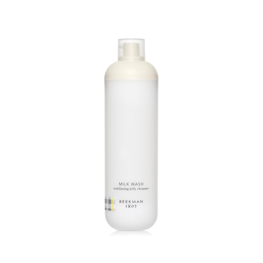 Beekman 1802 Milk Wash Exfoliating Jelly Cleanser - With Goat Milk + 100% Natural AHAs & BHAs - Dissolves Makeup, Helps Control Oil & Gently Exfoliates - Cruelty Free