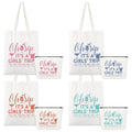 8 Pcs Women's Trip Bags Girls Weekend Gifts 4 Makeup Bag Girls Trip Gifts 4 Weekend Tote Bag Travel Favors for Women Summer Cosmetic Zipper Pouch Wedding Birthday Bachelorette Party