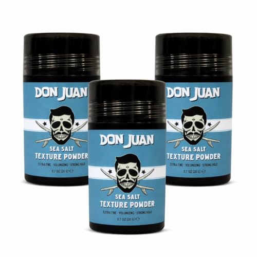 Don Juan Sea Salt Texture Powder – Extra Fine, Strong Hold, Pack of 3