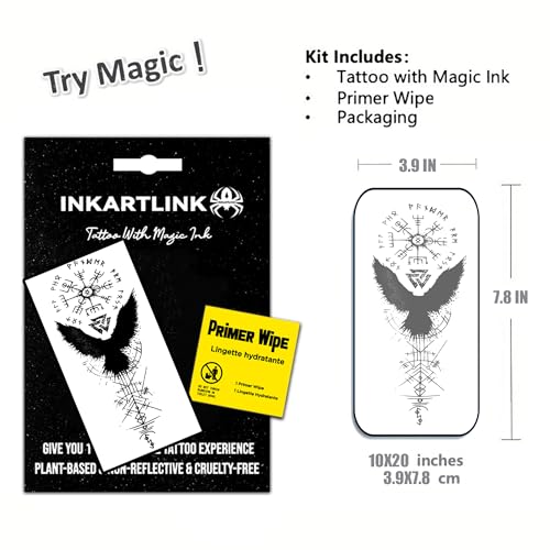 INKARTLINK Semi-Permanent Tattoo - Waterproof, Realistic, 7-14 Days