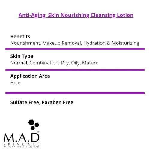 M.A.D Skincare Anti-Aging Nourishing Cleansing Lotion - Non-drying, Gentle Cleansing