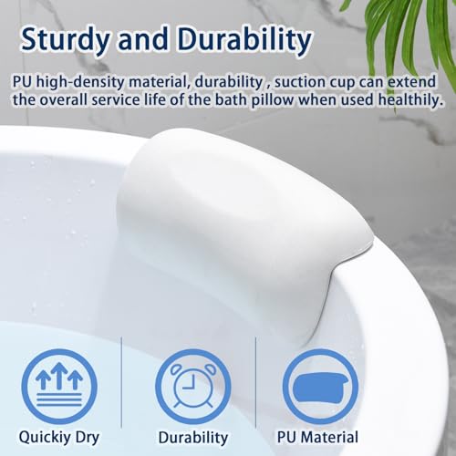 Bath Pillow with Suction Cups - Neck & Head Support