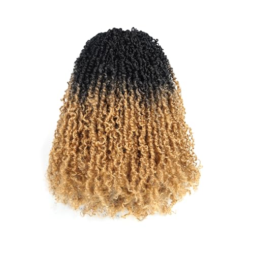 GIX Yanky Twist Crochet Hair 10 Inch 8 Packs Ombre Blonde Short Bobs