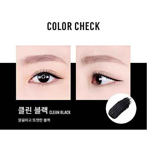 ESPOIR Nomudging Mascara Waterproof XP #1 Clean Black | Long-Lasting Waterproof Non-Smudging Mascara with C-Curling Effect for Defined Look