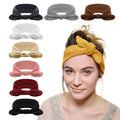 AQOKKA 8 Pack Women's Knotted Rabbit Ear Headbands - Elastic Hair Bands for Daily Wear