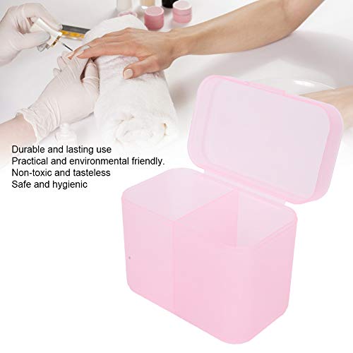 YUYTE 2 Grids Nail Storage Box Case Makeup Organizer Holder Nail Polish Remover Pad Suitable For Home Salon[]