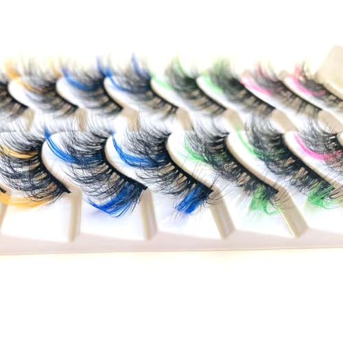 Sunniess Ombre Colored Silk Lashes - Fluffy Wispy Fake Eyelashes