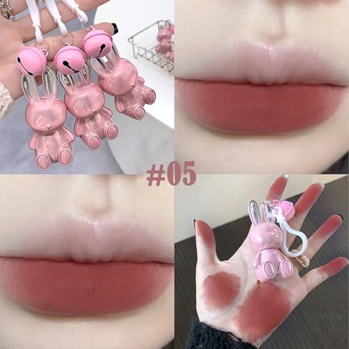 Dulele Cute Rabbit Lip Gloss Set - 3 Colors Matte Velvet Lipstick