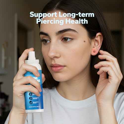 Komoko Piercing Aftercare Spray (5.07 Fl Oz), Saline Spray for Piercings & Ear Piercing Cleaner, Gentle Saline Solution for Piercings, Fast Piercing Bump Solution for Nose, Ears, Belly & More