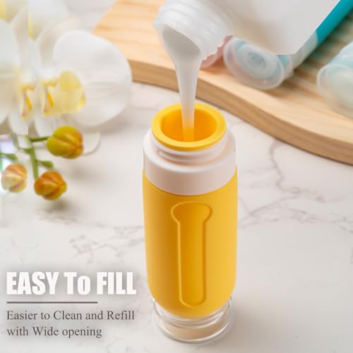 16-Piece TSA Approved Travel Bottles Set, Leak-Proof 3oz Silicone Containers