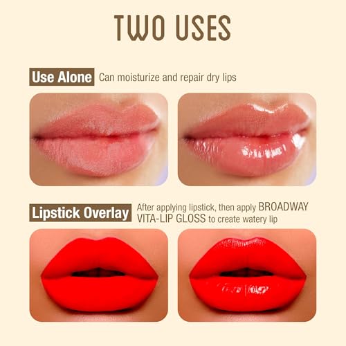 Ruby Kisses Broadway Vita-Lip Gloss - High-Shine, Non-Sticky (6 Pack)