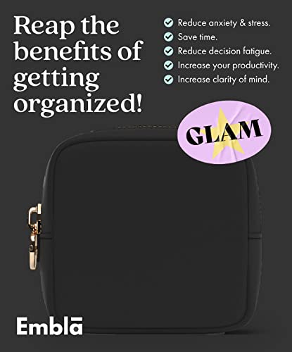 Embla Small Waterproof Makeup Bag - Cosmetic Pouch & Travel Organizer