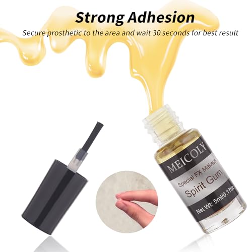 Spirit Gum Adhesive & Remover Kit for Prosthetics & Makeup