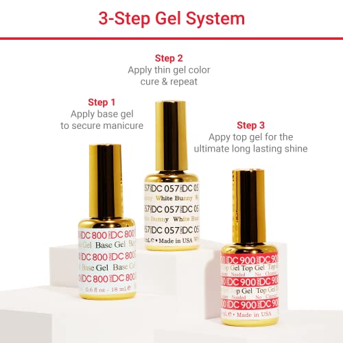 DAISY DND Gel Nail Polish Duo Set - White Bunny #057 Gel & Lacquer