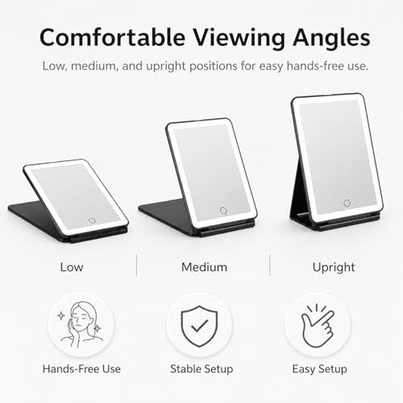 10X Magnifying Lighted Makeup Mirror with Rechargeable LED