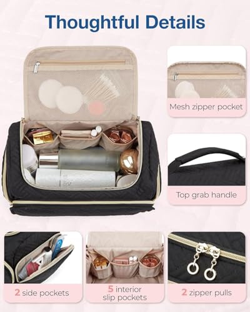 BAGSMART Travel Toiletry Bag for Women - Cosmetic Organizer