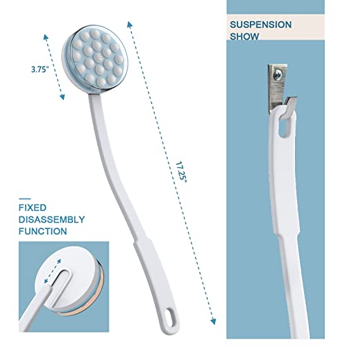 Back Lotion Applicator with 19 Massage Rollers, 17" Long Handle