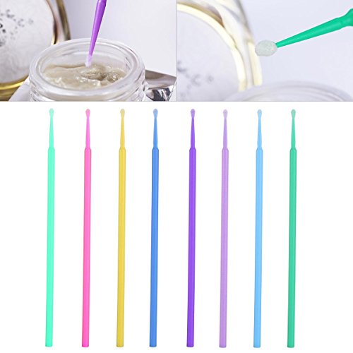 Tbestmax 800PCS Disposable Micro Brushes Applicator Set - 8 Color Variations for Eyelash Extensions & Makeup