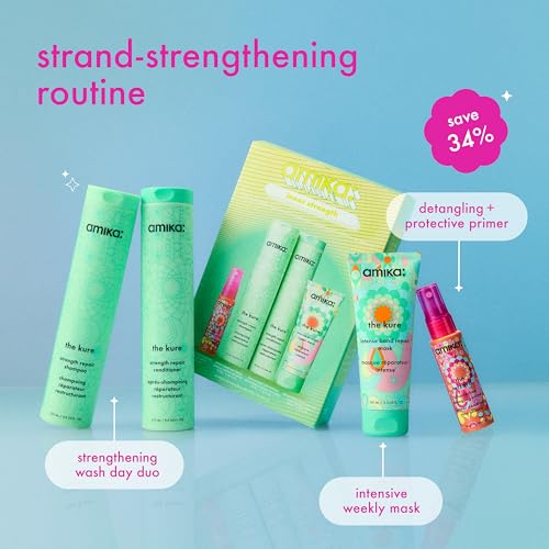 Amika Kure Inner Strength Hair Repair Set | Shampoo, Conditioner & Mask