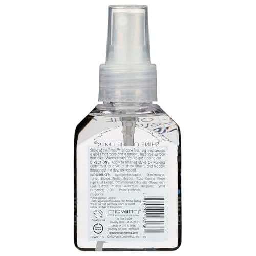 GIOVANNI Shine of the Times Finishing High-Gloss Hair Mist - Anti Frizz Hair Products, Color Safe, Salon Quality, Cruelty-Free, No Parabens, Infused with Natural Botanical Ingredients - 4.3 oz