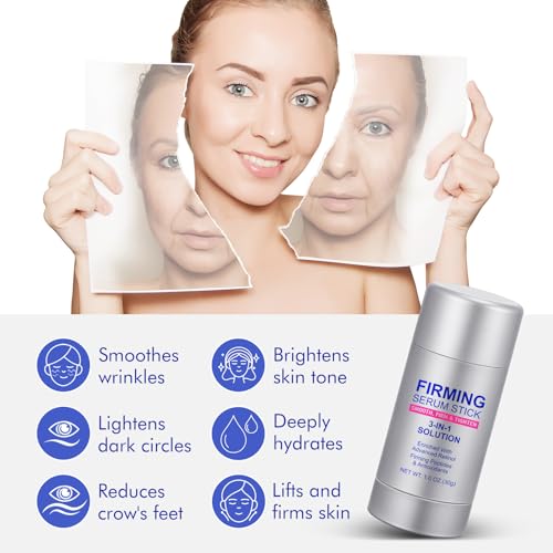 2Pack Advanced-Retinol Firming Serum Stick, 3-in-1 Face Firming Stick for Women, Smooth,Tighten and Firm Face,Neck & Jawline, Reduces Wrinkles, Hydrates & Nourishes Skin (1.0 OZ)