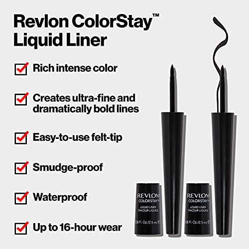 Revlon ColorStay Waterproof Liquid Eyeliner | 16-Hour Wear