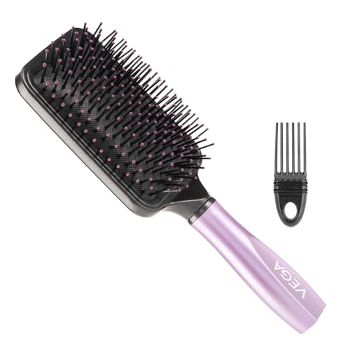 Vega Paddle Brush With Cleaner Simple Design With Emphasis on Function (E18-PB)