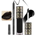 Black Matte Lipstick & Lip Liner Set - Waterproof, Long-Lasting