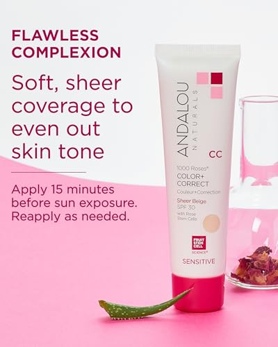 Andalou Naturals 1000 Roses CC Cream SPF 30 - Sheer Beige