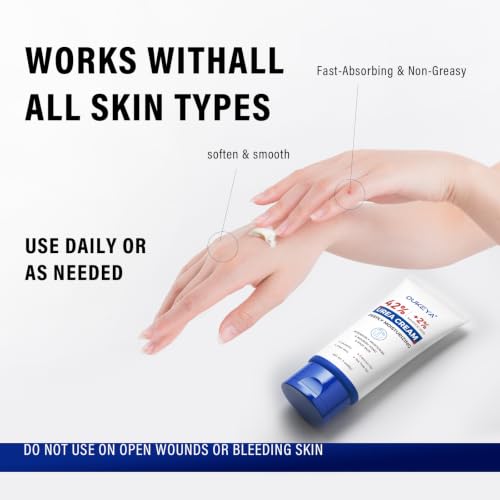 OUKEYA 40% Urea Cream - Foot & Hand Moisturizer for Dry Cracked Skin, 3 oz
