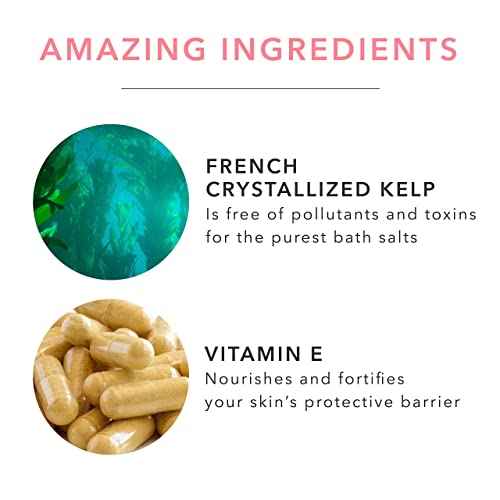 100% PURE Seaweed Detox Bath Soak, Bath Salts for Relaxation, Made with Eucalyptus Essential Oil, Spa Kit for Home, Bath Soak with Essential Oils - 15 Oz