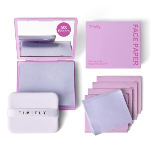 KYDA Oil Blotting Paper 500 Sheets with Mirror & Puff