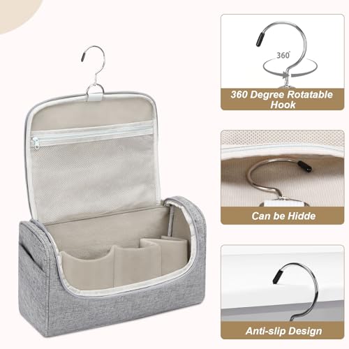 MOSISO Travel Carrying Case Bag Compatible with Dyson Airwrap Styler, Portable Storage Bag Organizer for Airwrap Styler and Attachments, Gray