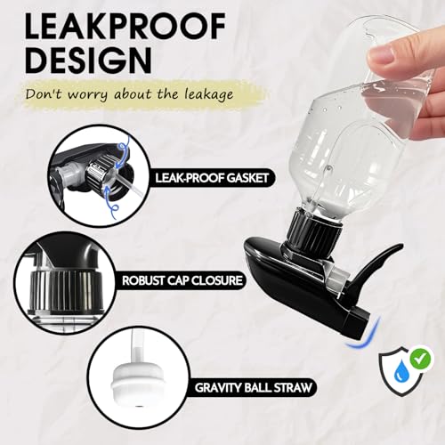 AMORIX 10oz Spray Bottle 2-Pack - 360° Adjustable Nozzle