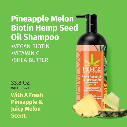 Hempz Biotin Hair Shampoo - Sweet Pineapple & Honey Melon (33.8 fl oz)