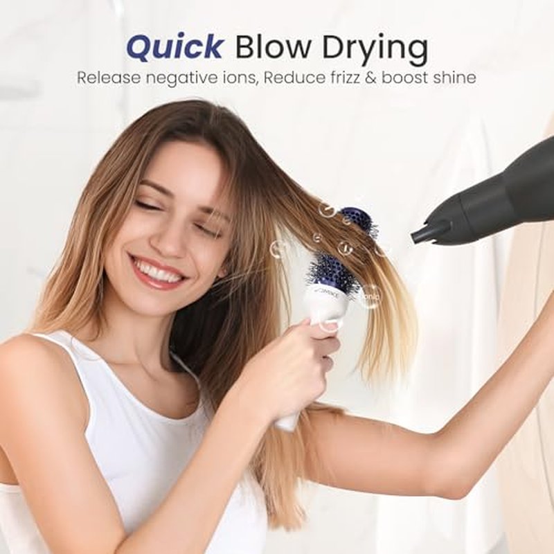 AIMIKE Ionic Round Brush 1.7" - Ceramic Barrel for Blow Dry & Volume