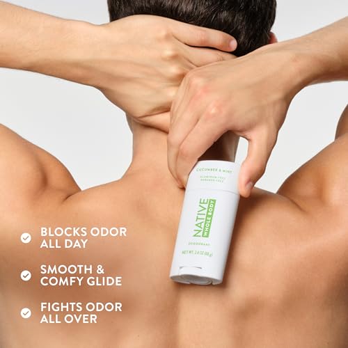 Whole Body Deodorant - Cucumber & Mint, 72-Hour Odor Protection, Aluminum Free, 2.3oz