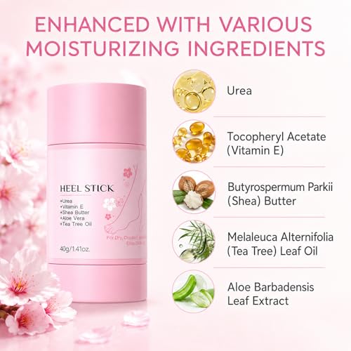 Heel Balm Stick for Cracked Feet - Deep Moisturizing Sakura Foot Care